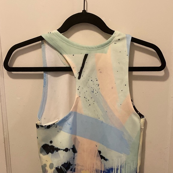 Zara Trafaluc Paint Dress Asymmetrical Back - Picture 2 of 3